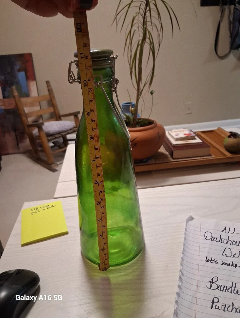 1940s Green Glass Bulach Swiss Swing-Top Bottle Or Clamp On Lid